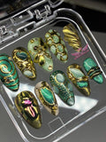 Gilded emeralds